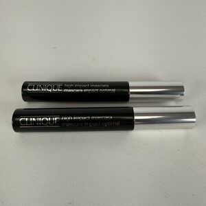 Lot of 2 Clinique High Impact Mascara 01 Black 0.28 oz/7ml Full Size NEW